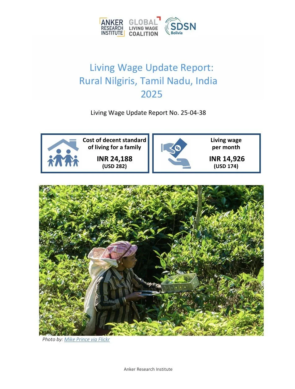 India, Rural Nilgiris - Living Wage Update Report 2025