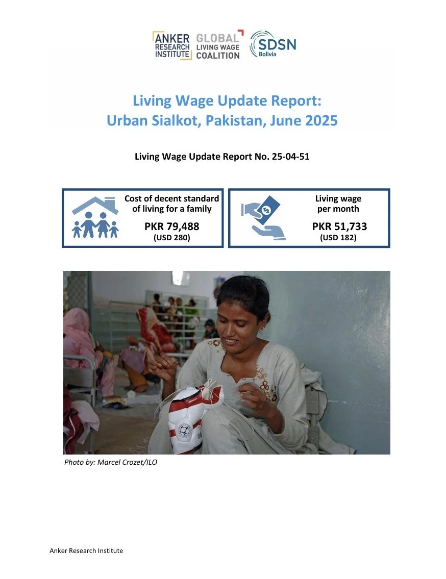 Pakistan- Urban Sialkot- Living Wage Update Report 2025