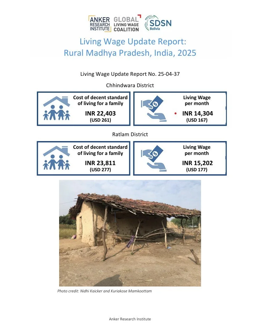 India, Rural Madhya Pradesh, Ratlam District Living Wage Update Report Report 2025