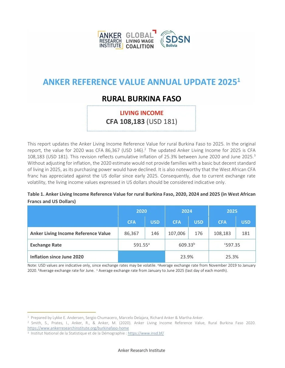 Democratic Republic of Congo (Rural) Living Income RV Update Report 2025