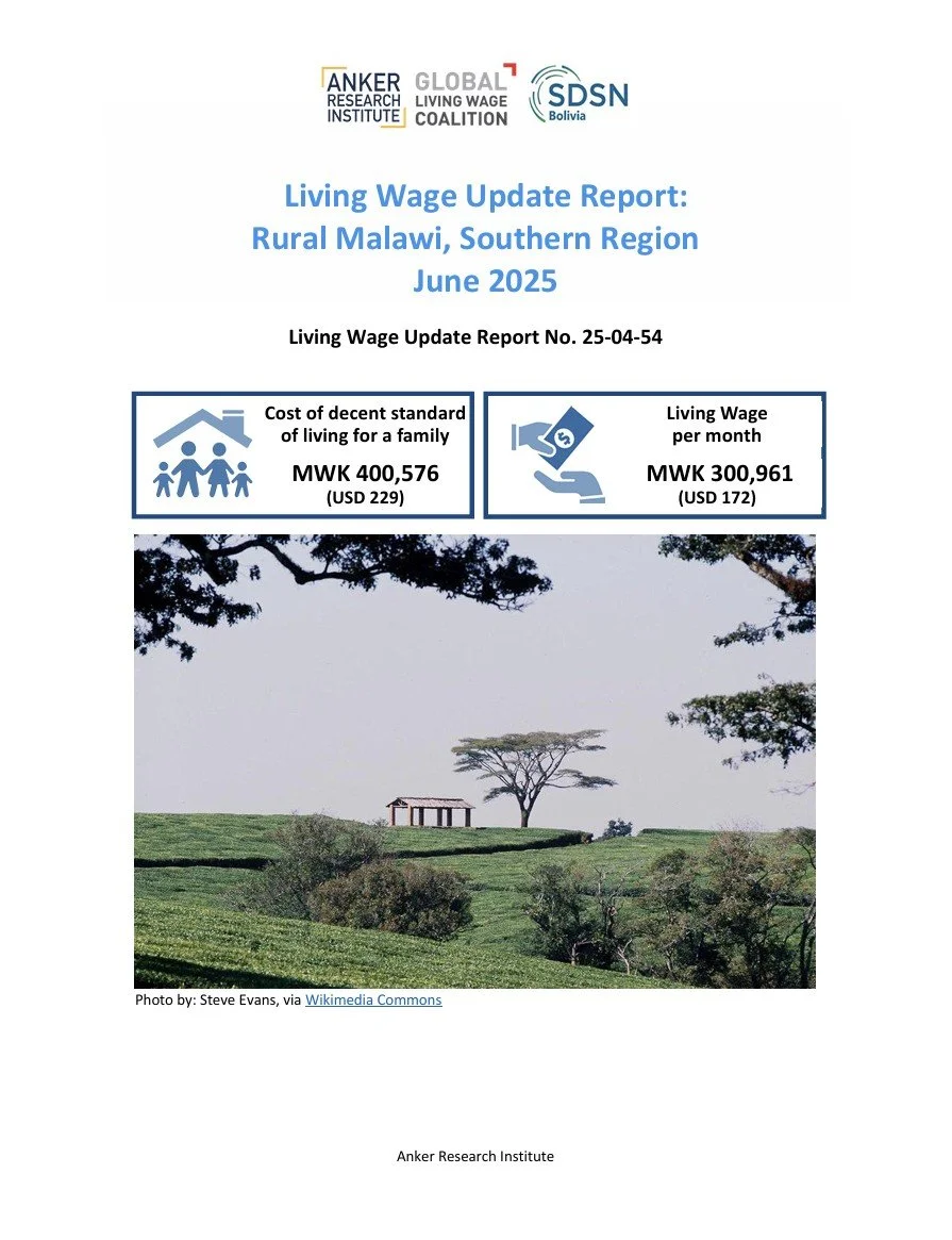 Malawi Southern Region (Rural) - Living Wage Update Report 2025