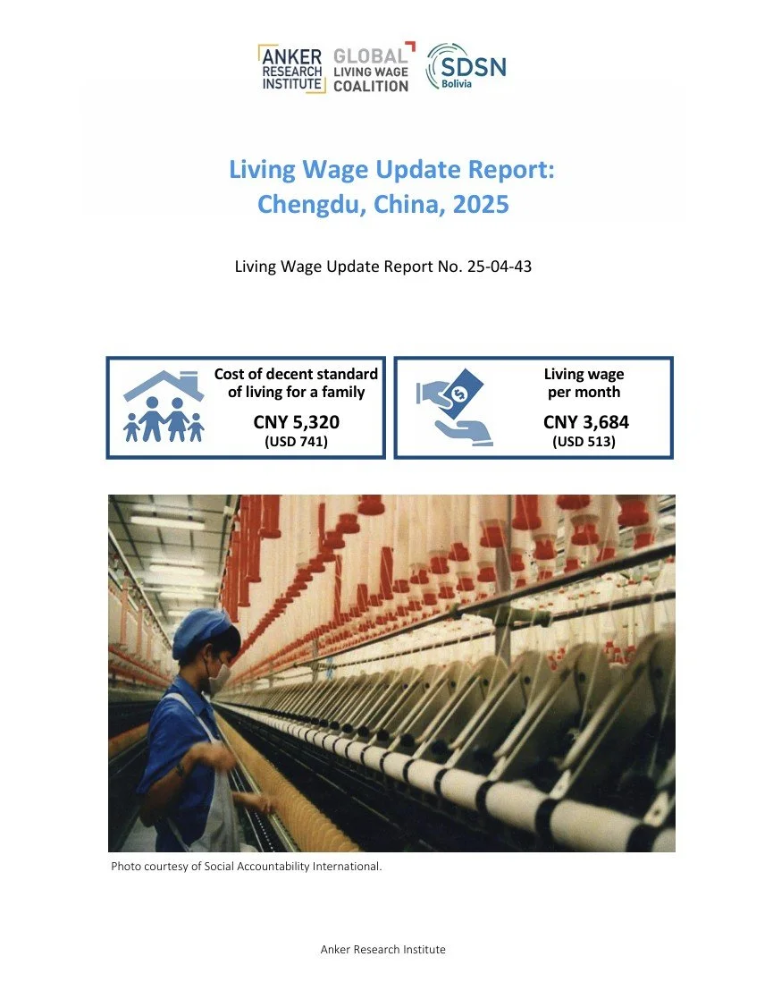 China Urban, Chengdu - Living Wage Update Report 2025