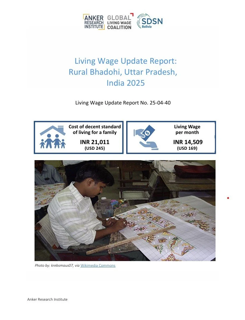India Uttar Pradesh, Rural Bhadohi - Living Wage Update Report 2025