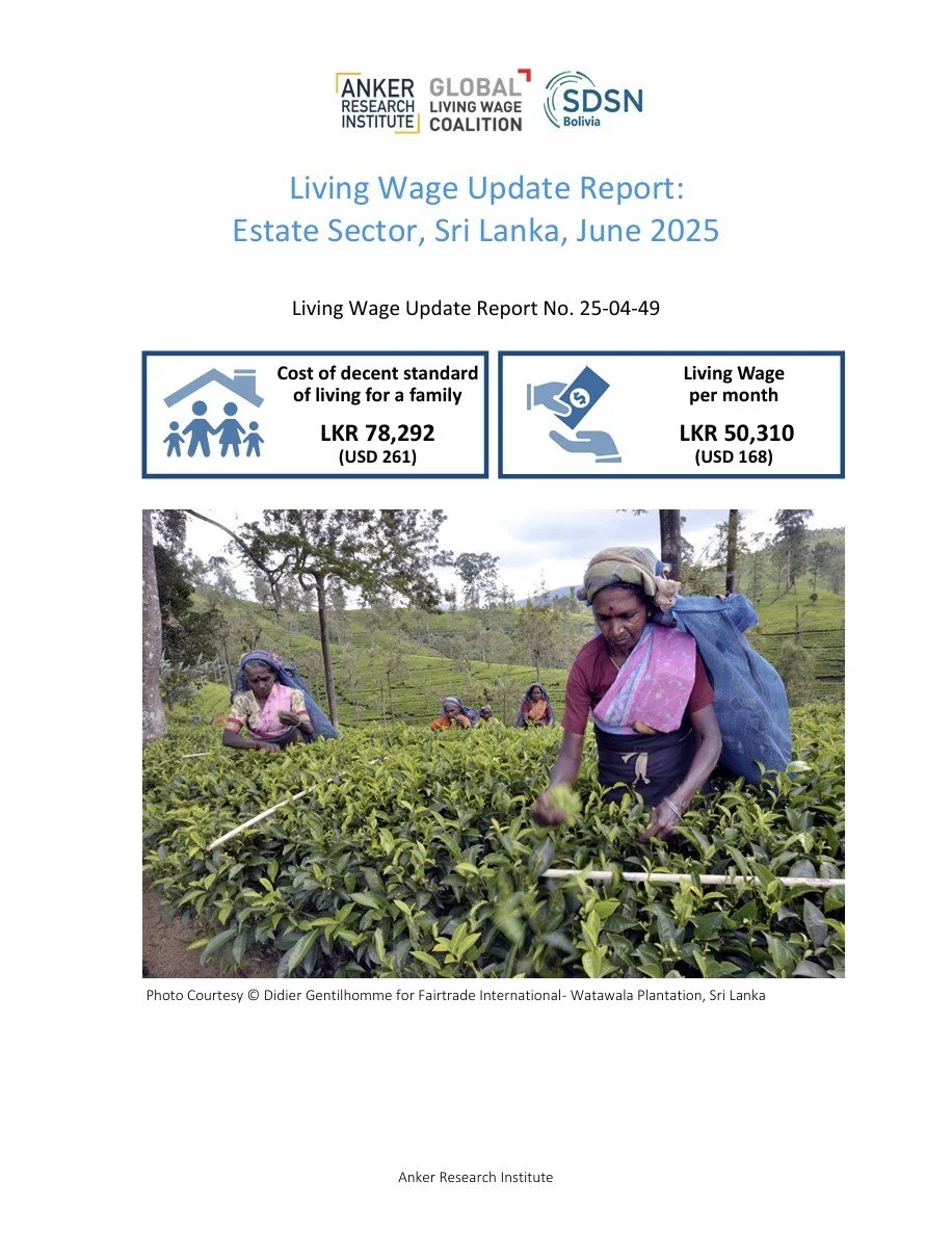 Sri Lanka (Rural) - Living Wage RV Update Report 2025