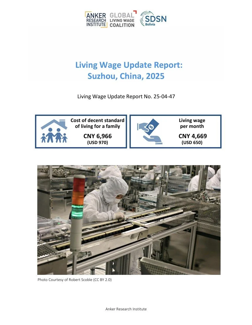 China Urban Suzhou, - Living Wage Update Report 2025