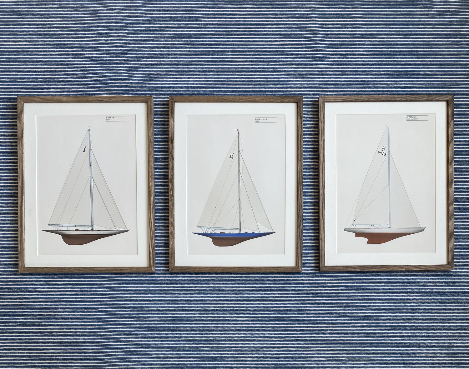 Set of Three Original Yacht Prints