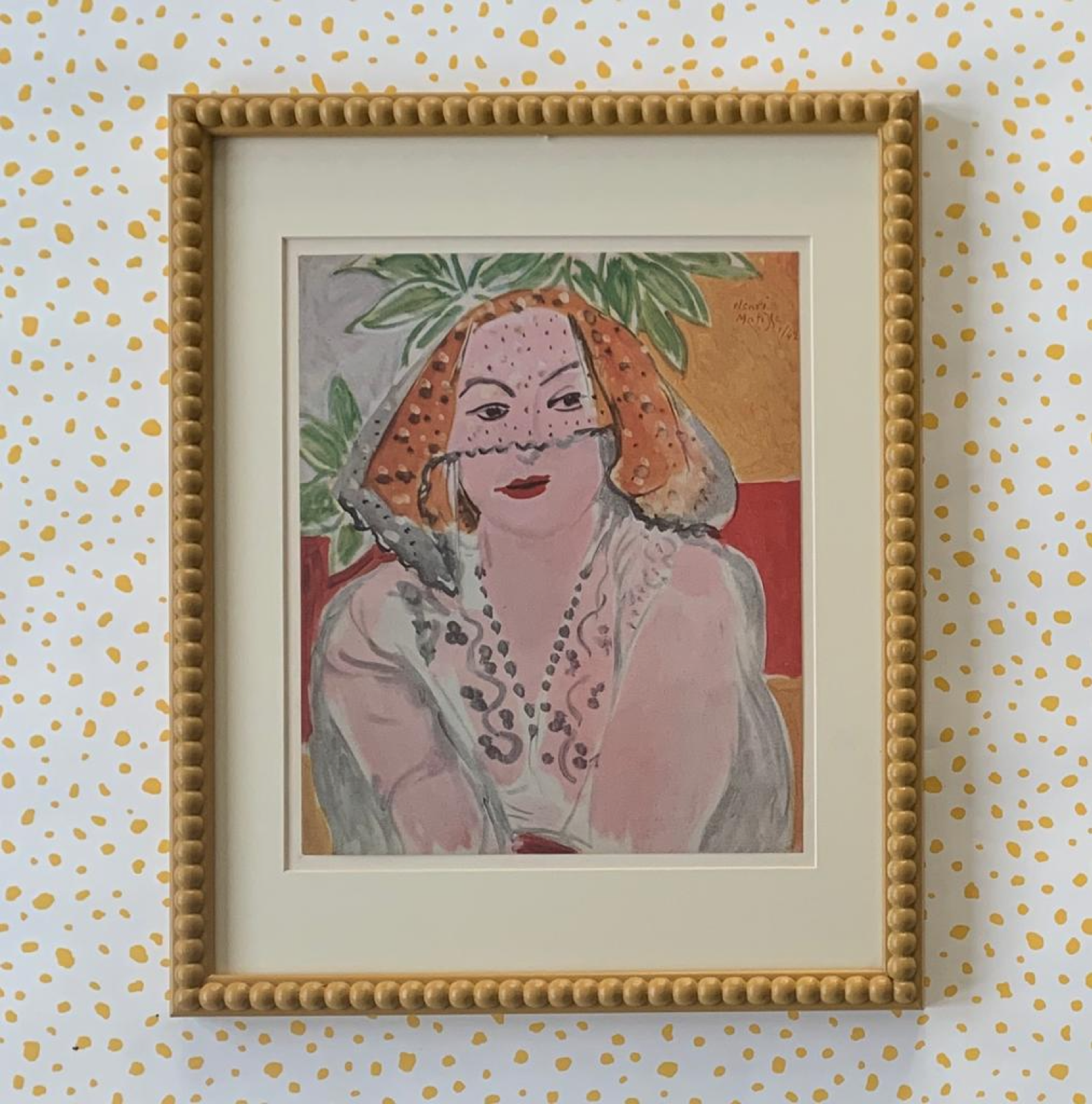 A Mid Century Matisse Lithograph of a Lady