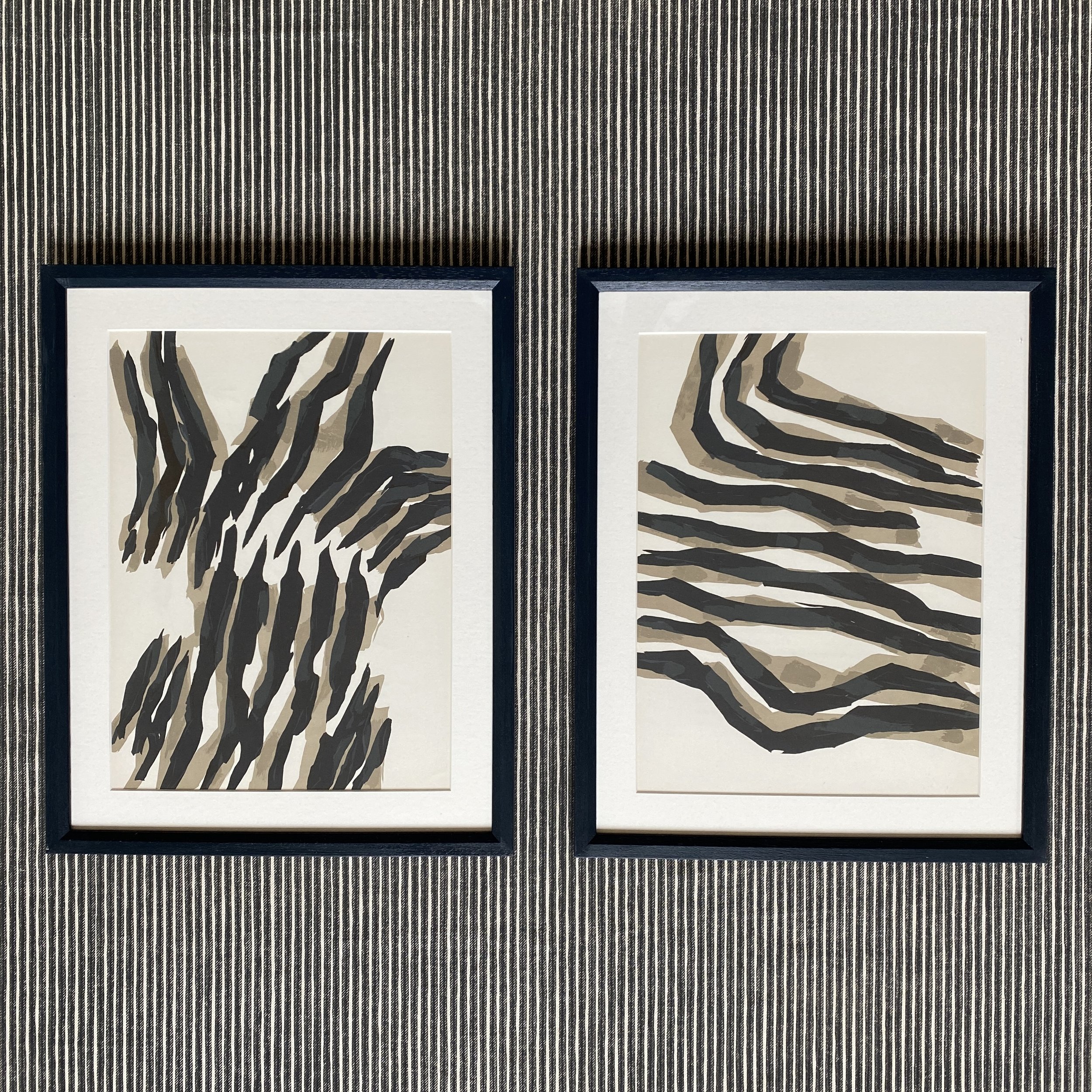 A Pair of Original 1960s Ubac Lithographs