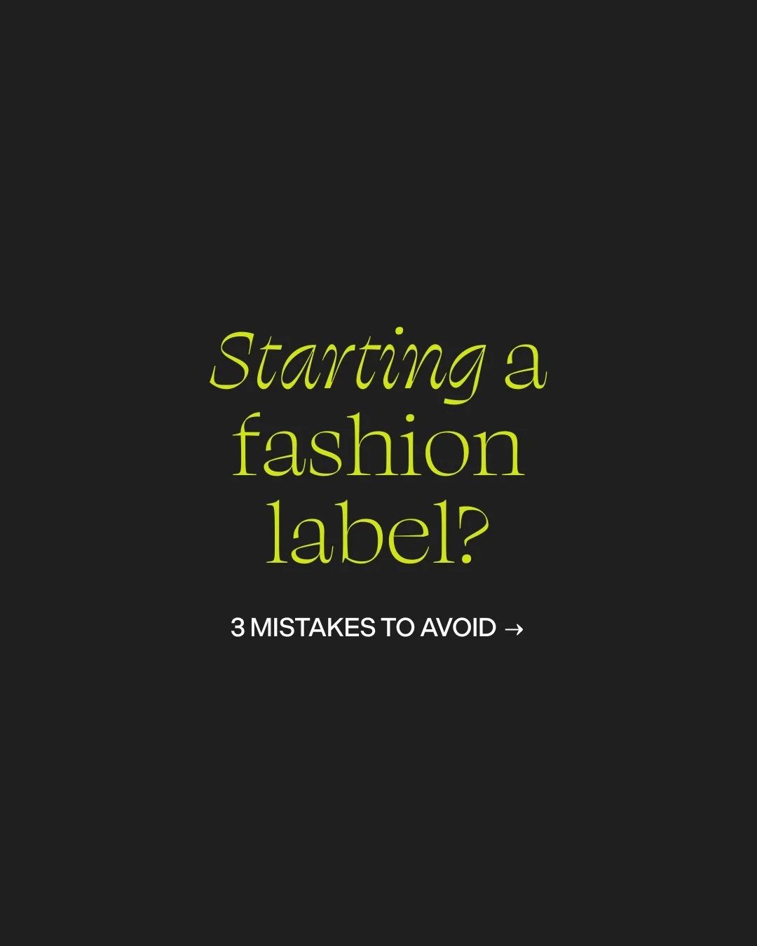 Some tips to help you save time and money. Starting a brand is a big deal. Here are some common mistakes to avoid.⁠
⁠
Questions? We can help &mdash; stateless.nyc