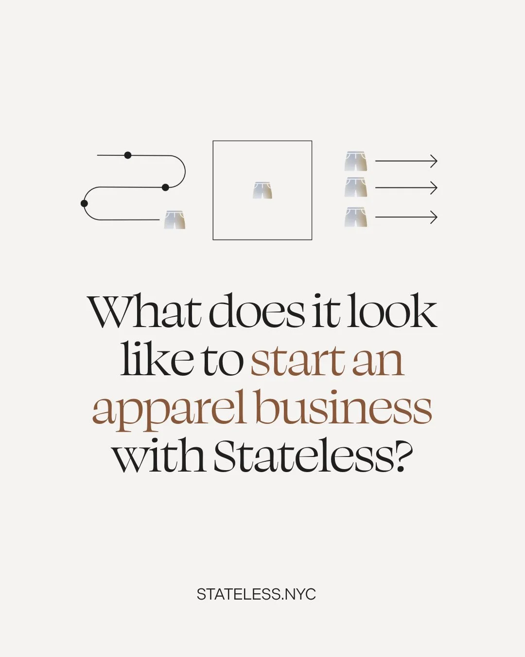 Our comprehensive Launch Program defines, develops, and produces your apparel brand in three phases. ⁠
⁠
Learn more and get connected at stateless.nyc