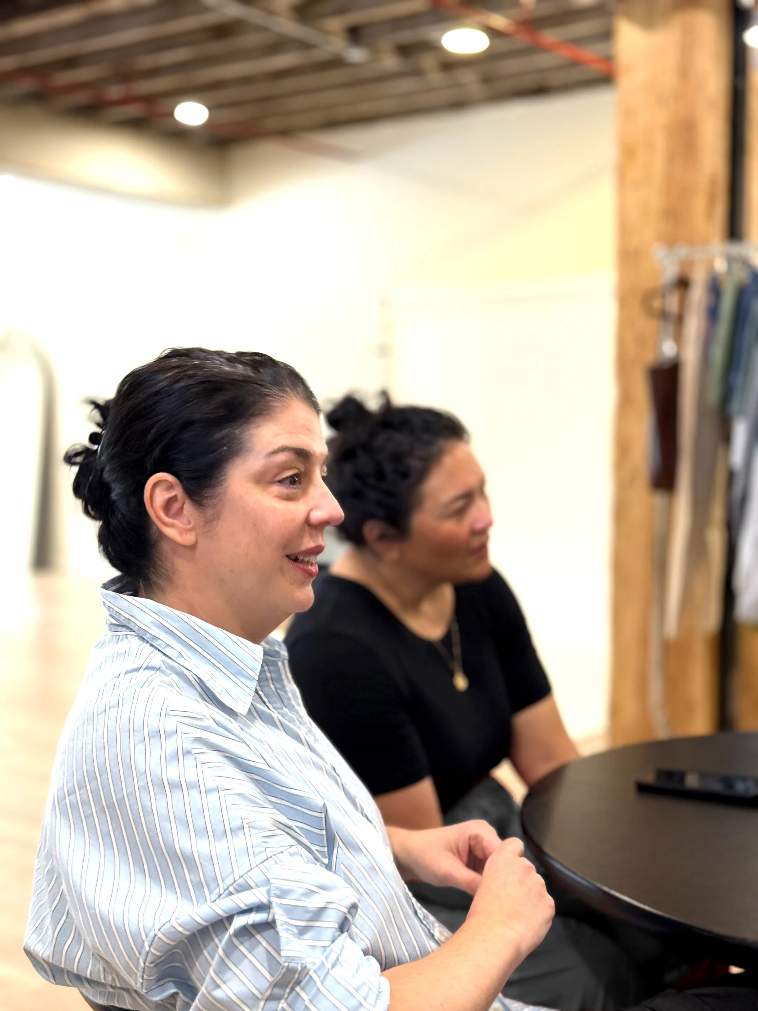 Stateless co-founders, Stefanie Tacata and Souad Acha, in a meeting