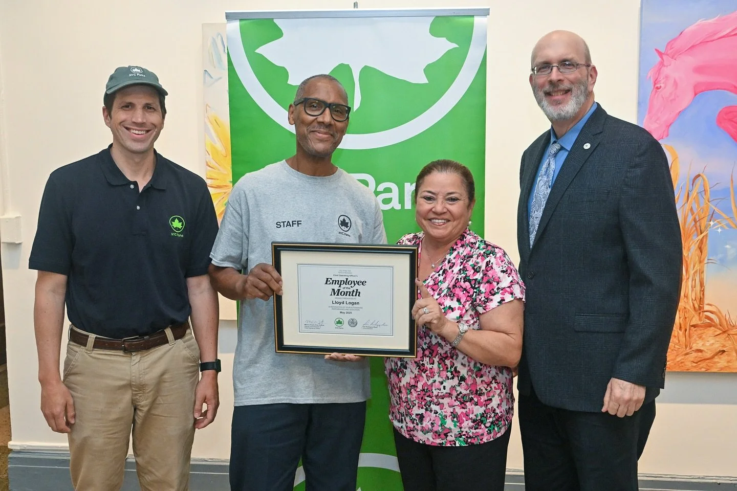 Congratulations to Lloyd, one of Fort Greene Park's City Park Workers, for receiving the NYC Parks Chief Operating Officer's Employee of the Month award for May. We're so grateful for all the hard work Lloyd puts into making sure the park is well-mai