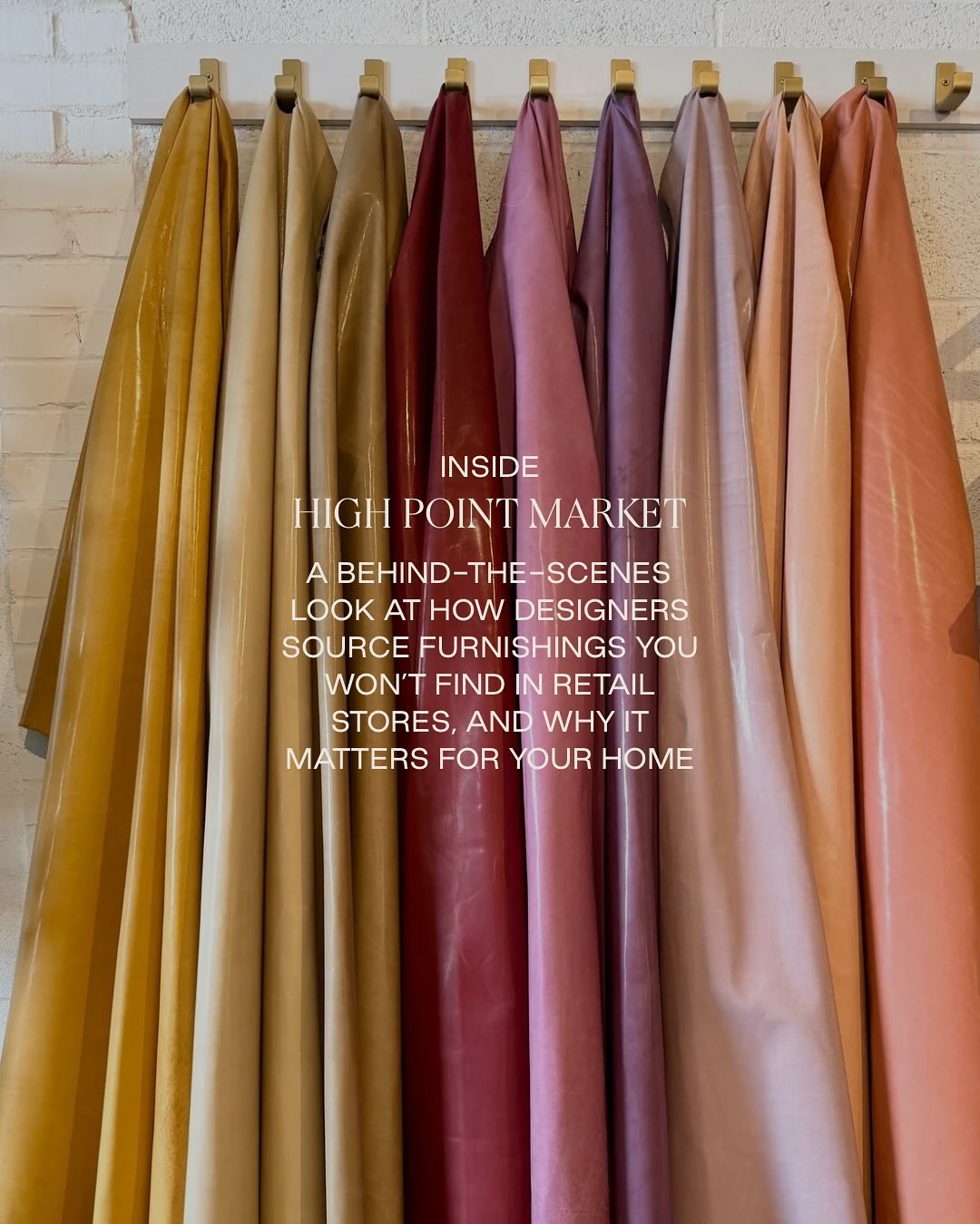 Twice a year, designers from around the world gather in North Carolina for @highpointmarket, the largest furnishings trade show in the world and the heart of American furniture making.

It&rsquo;s where we connect directly with the makers and brands 