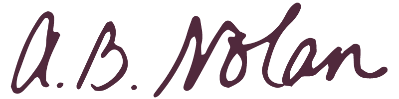 Signature reading "A. B. Nolan" in purple ink.