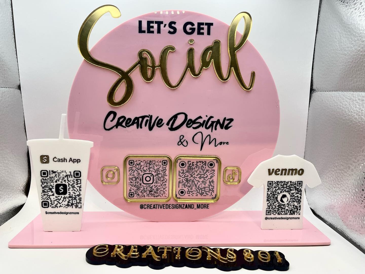 Thank you @creativedesignzand_more for trusting us with your sign 🫶🏻💕 #customqrcode #qrcodesigns #customorder #creations801 #smallbusiness #customcreations #supportlocalbusiness #supporthandcrafted