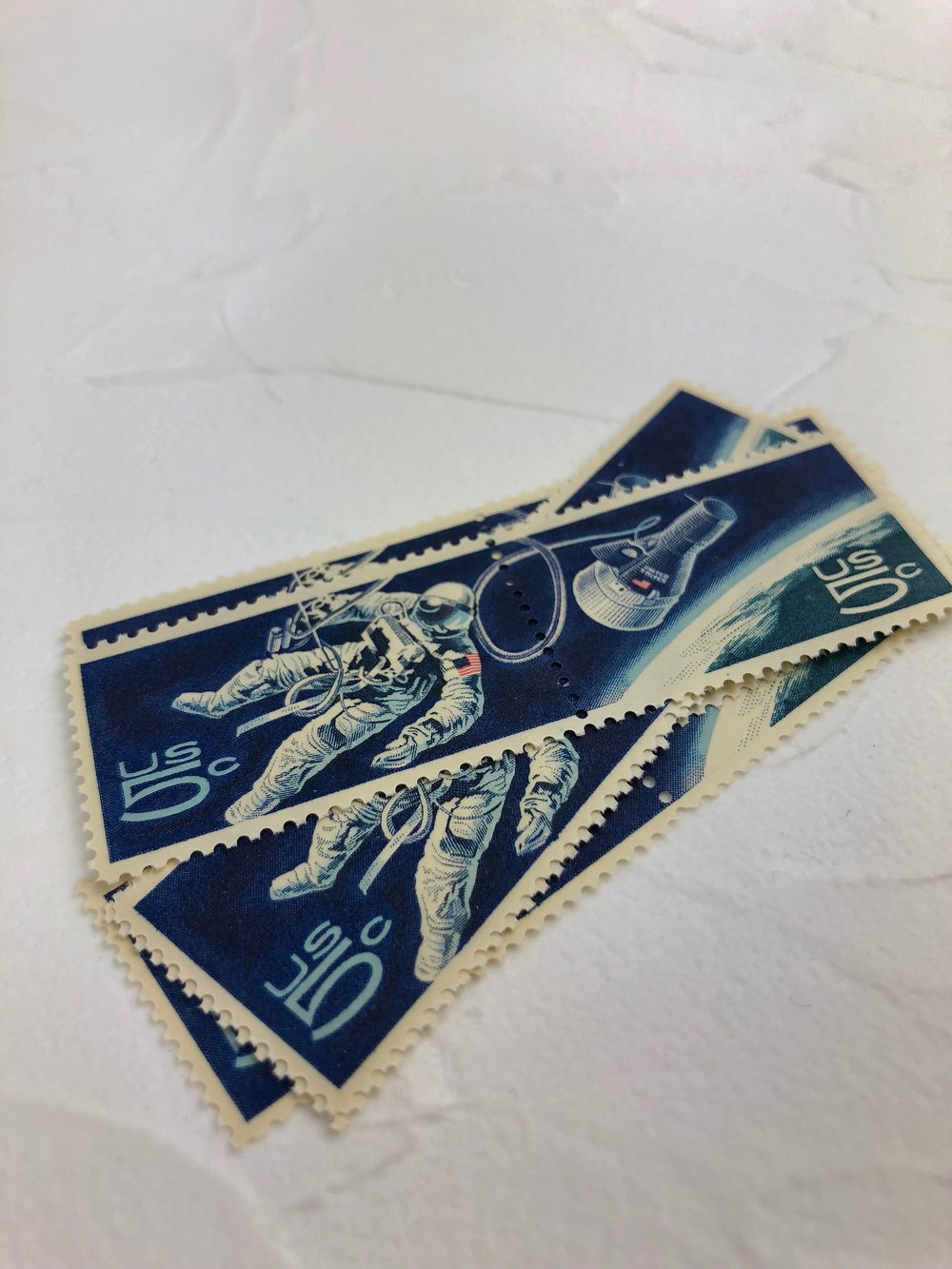 Navy Vintage Postage Stamps — Little Postage House