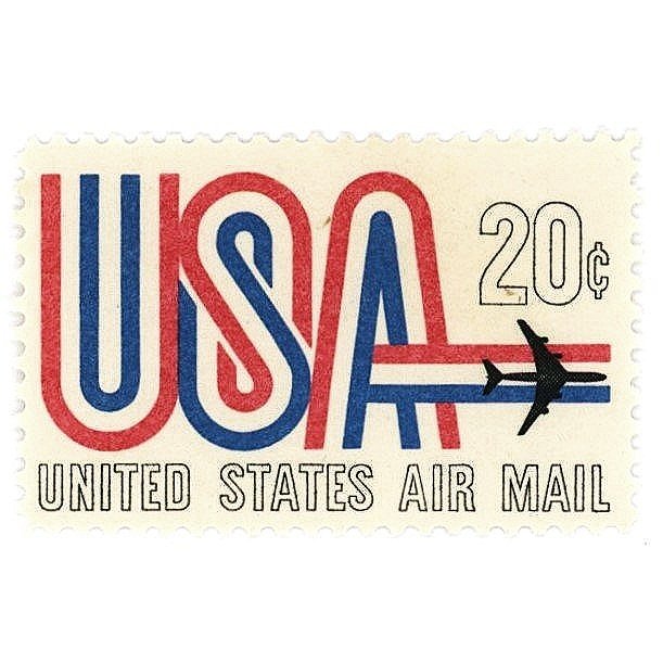 USA Air Mail Postage Stamps (20 Cents Each) — Little Postage House