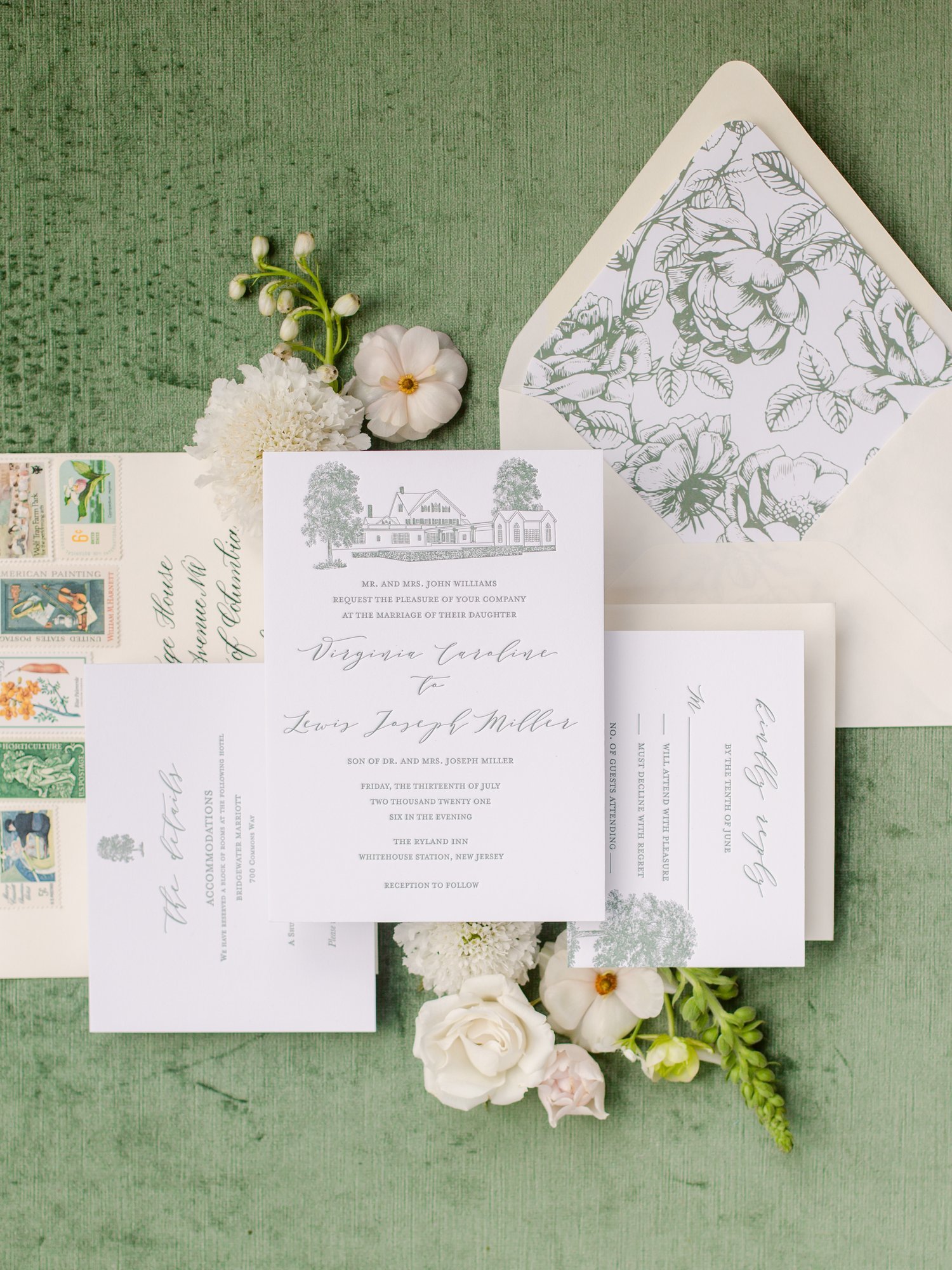 inviting : vintage postage stamps, sold in sets of 5 – inviting :  letterpress boutique