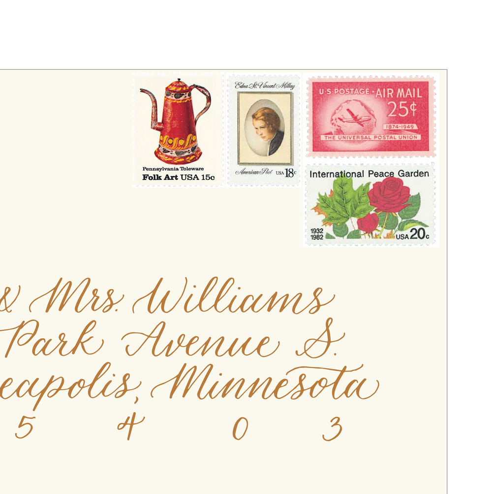 Pink Floral Postage Collection Marketplace Postage Stamps by undefined