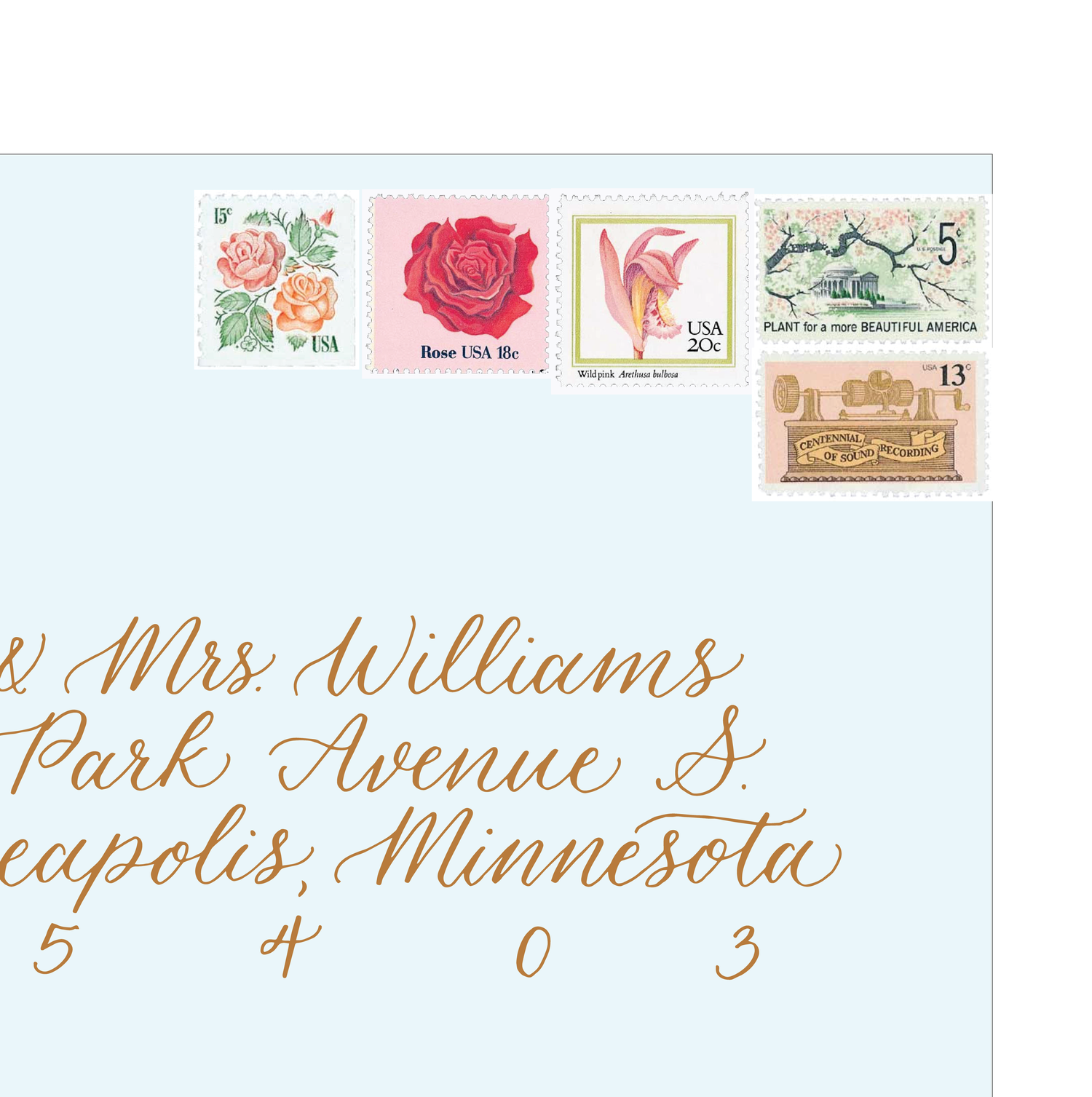 Pink Floral Vintage Postage Collection — Little Postage House