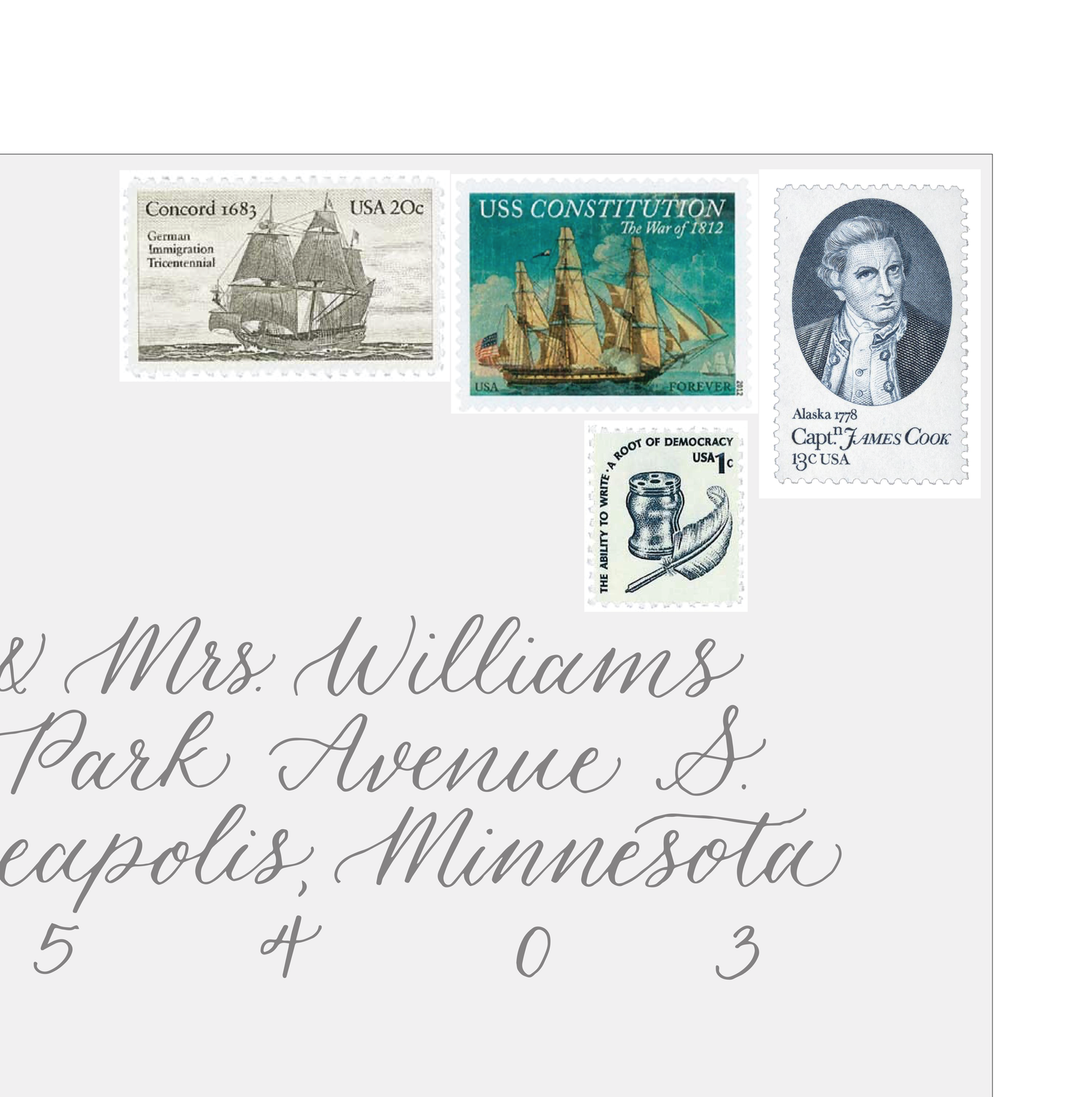 Vintage Seaside Ocean Stamps Nautical Beach Postage Stamps for