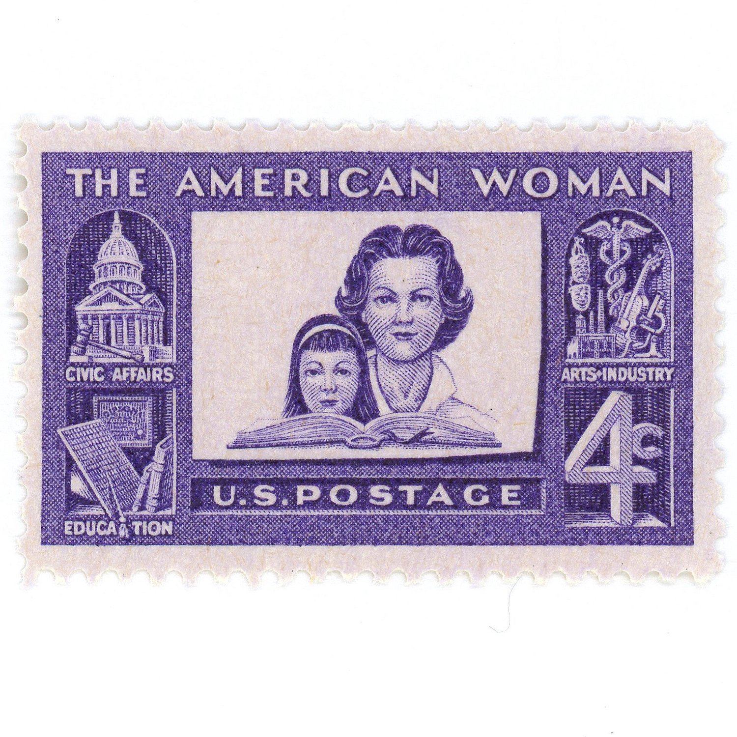 American Woman Postage Stamp — Little Postage House