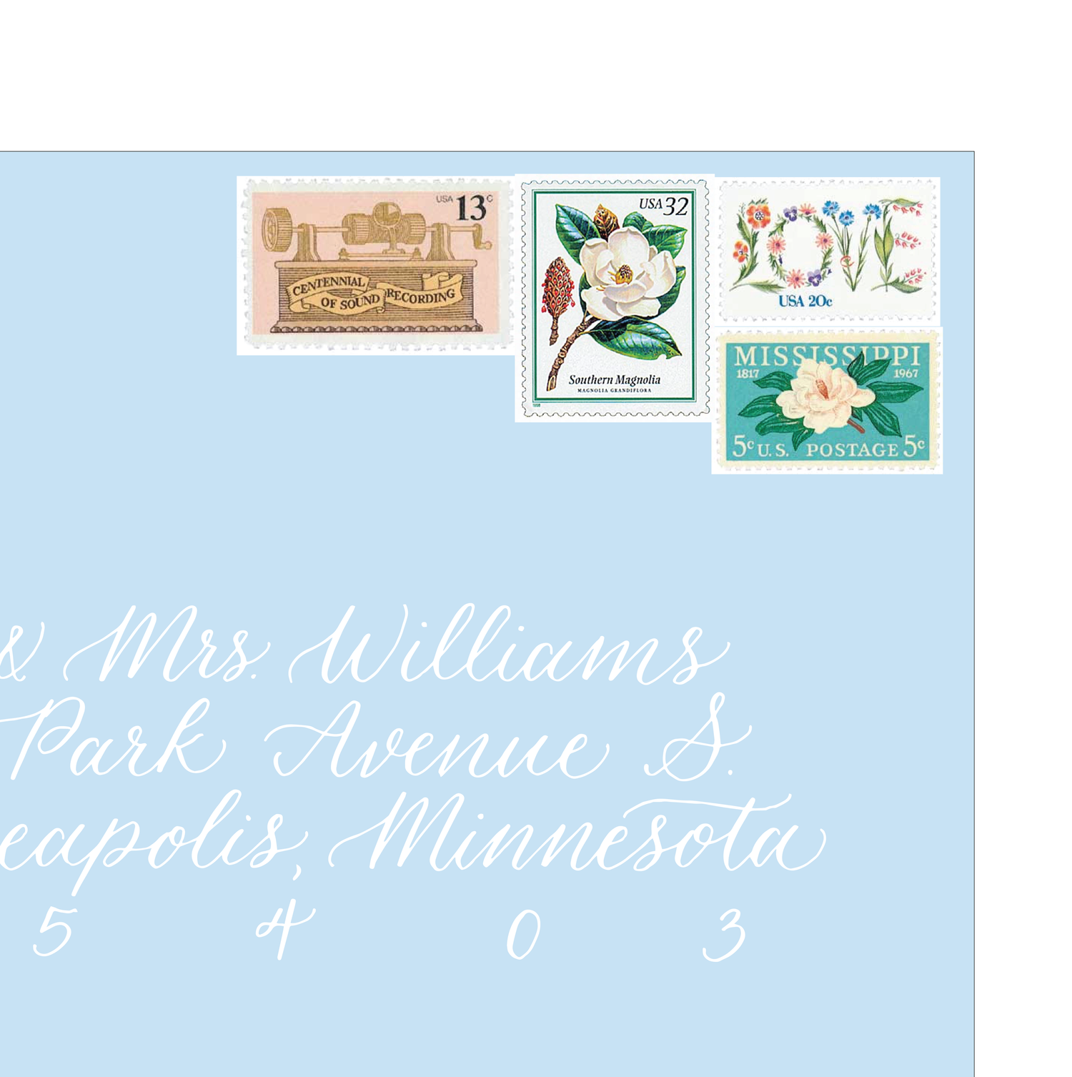 Vintage american postcard background post stamp Used paper