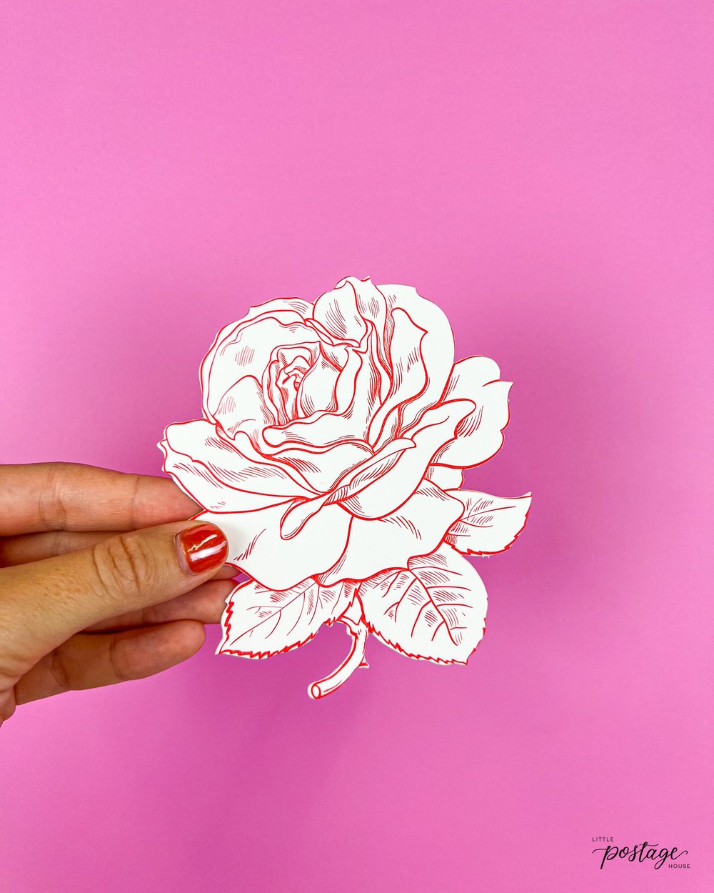 Rose Stationery Cards — Little Postage House