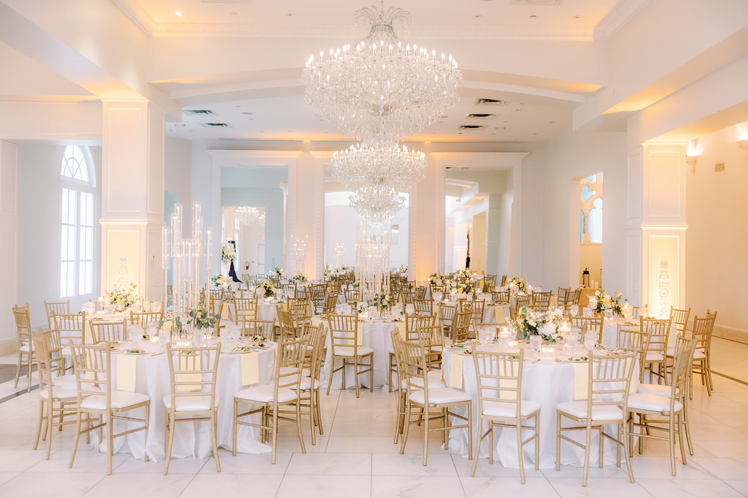 The ballroom at Chateau Nouvelle for a May 2026 wedding