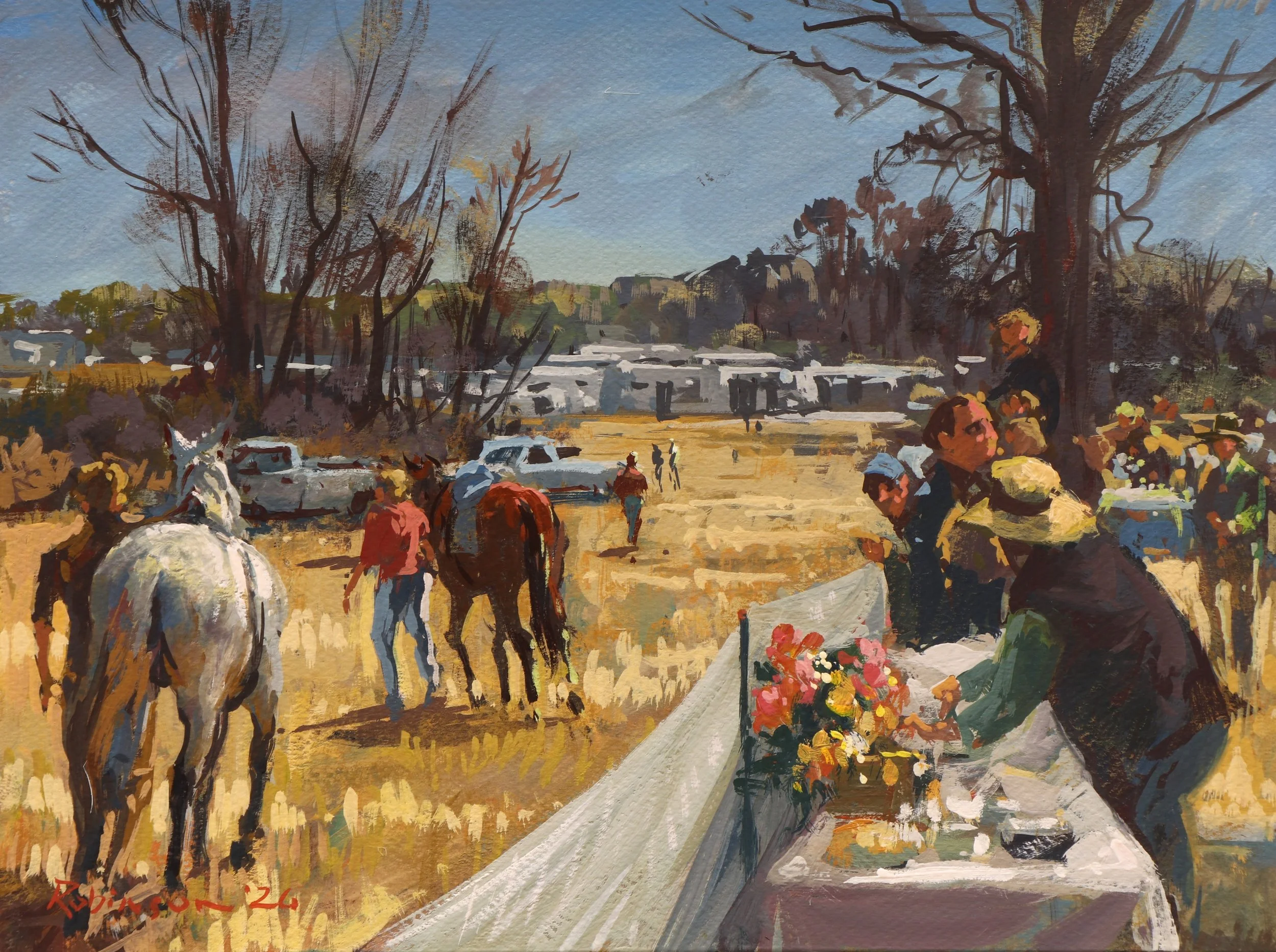 Bouquet, 9x12, Gouache on Artboard — $1050