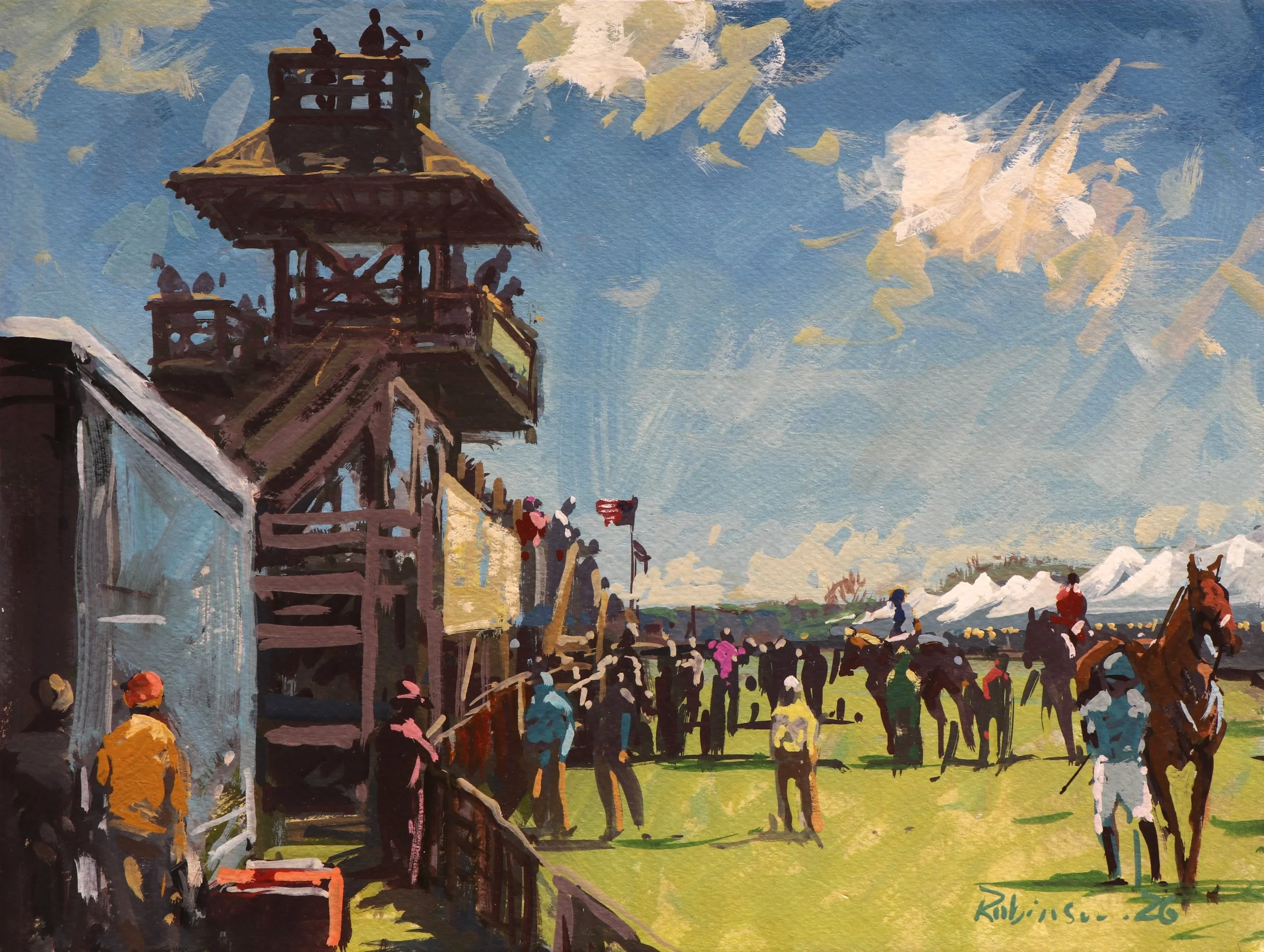 Diamond White Light, 9x12, Gouache on Artboard — $1050