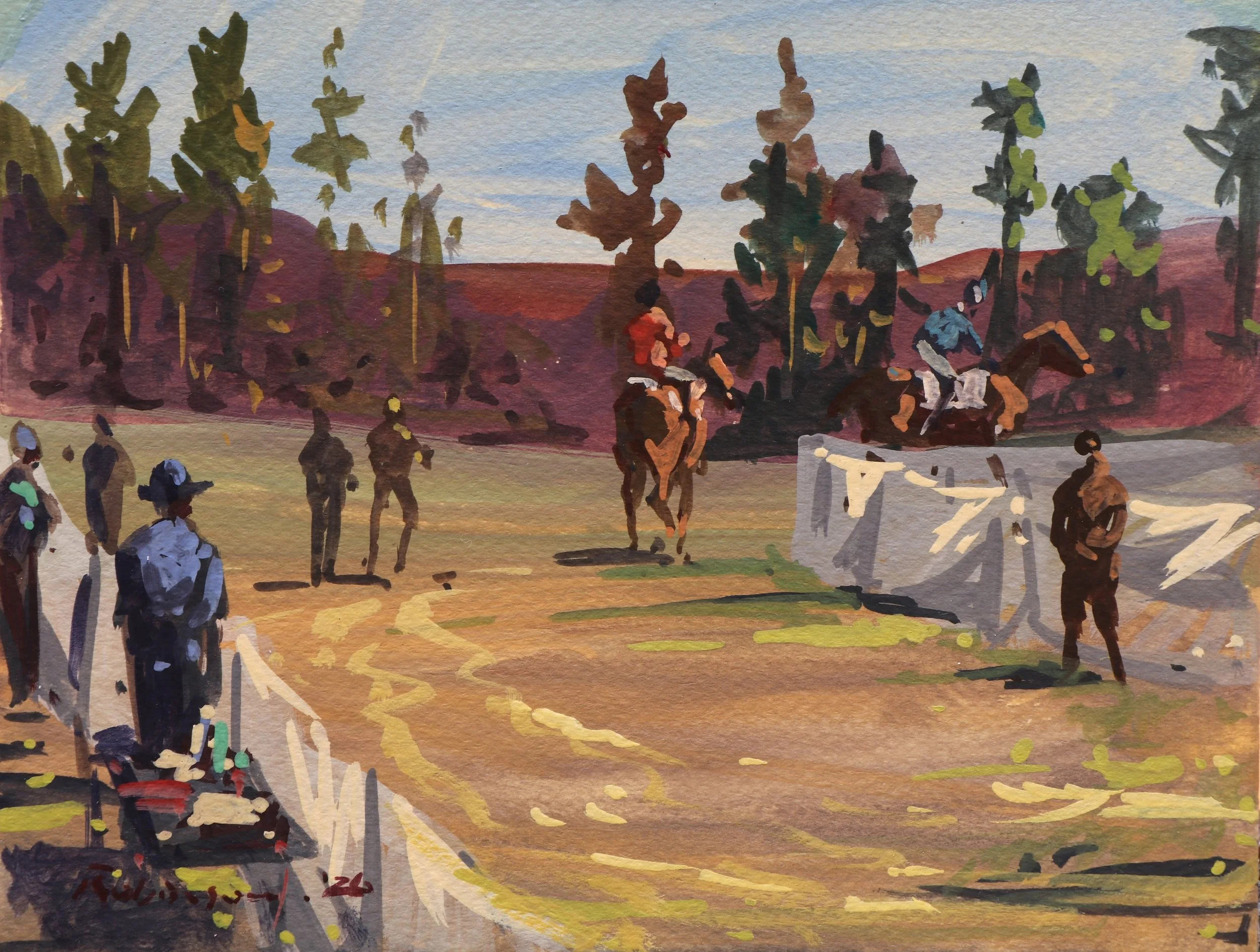 The Airlie Gap, 6x8, Gouache on Artboard — $600