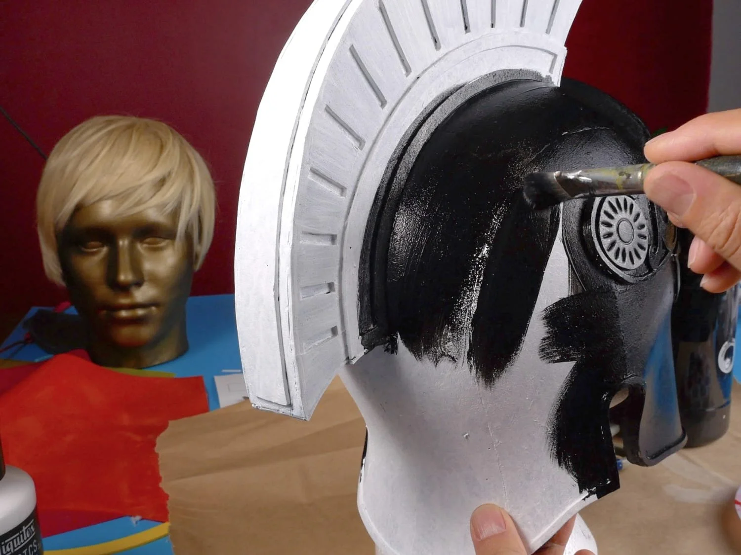 black base coat on the helmet