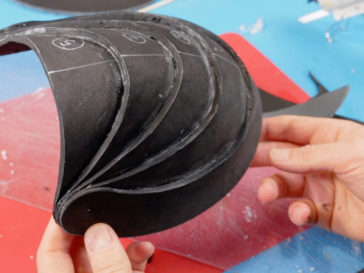 Astrid pauldron after the glue has been cleaned up