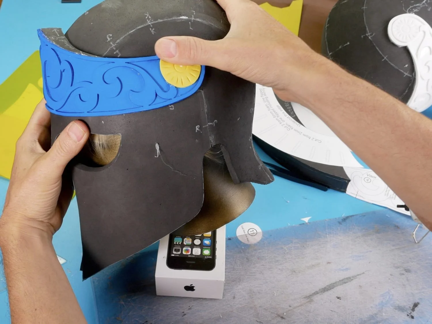 attaching the visor to the helmet