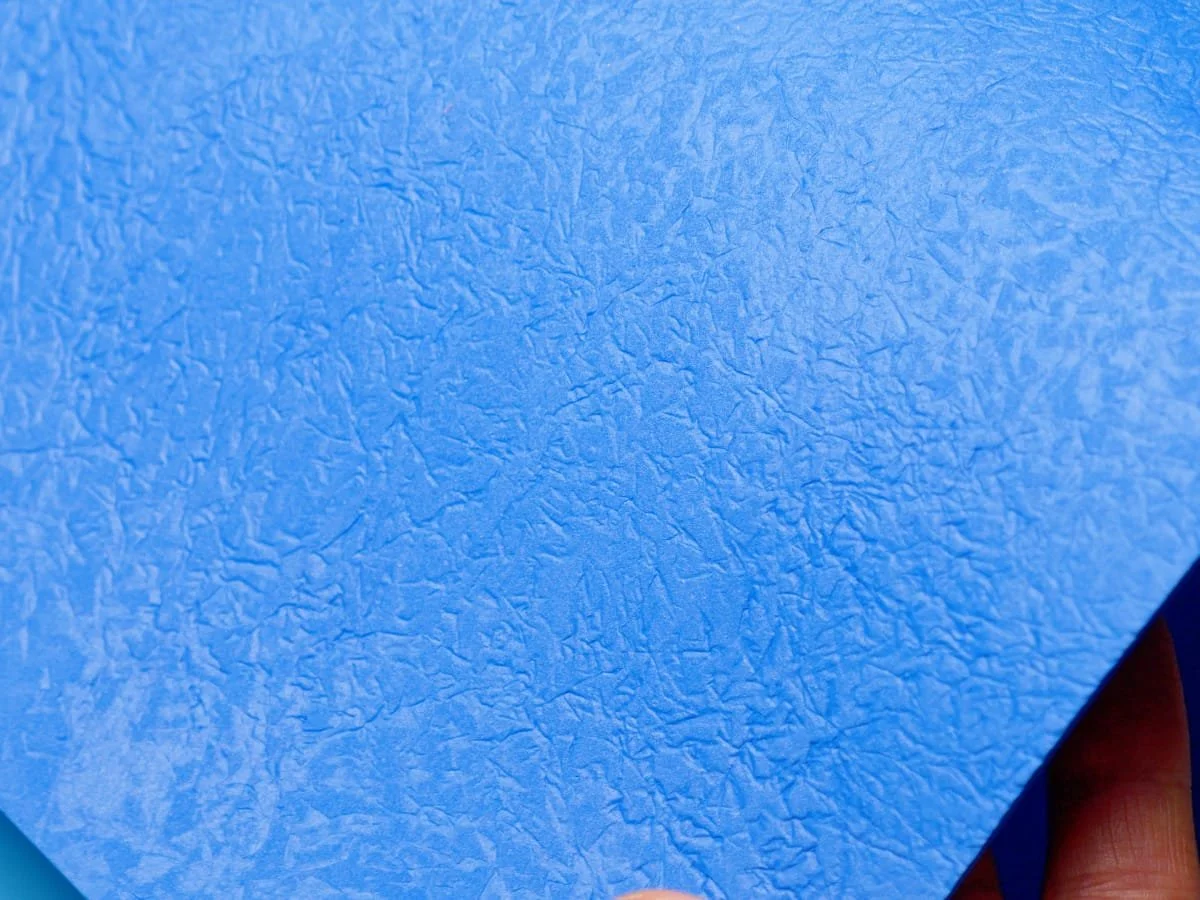 closeup picture of foam after it has been textured to look like leather