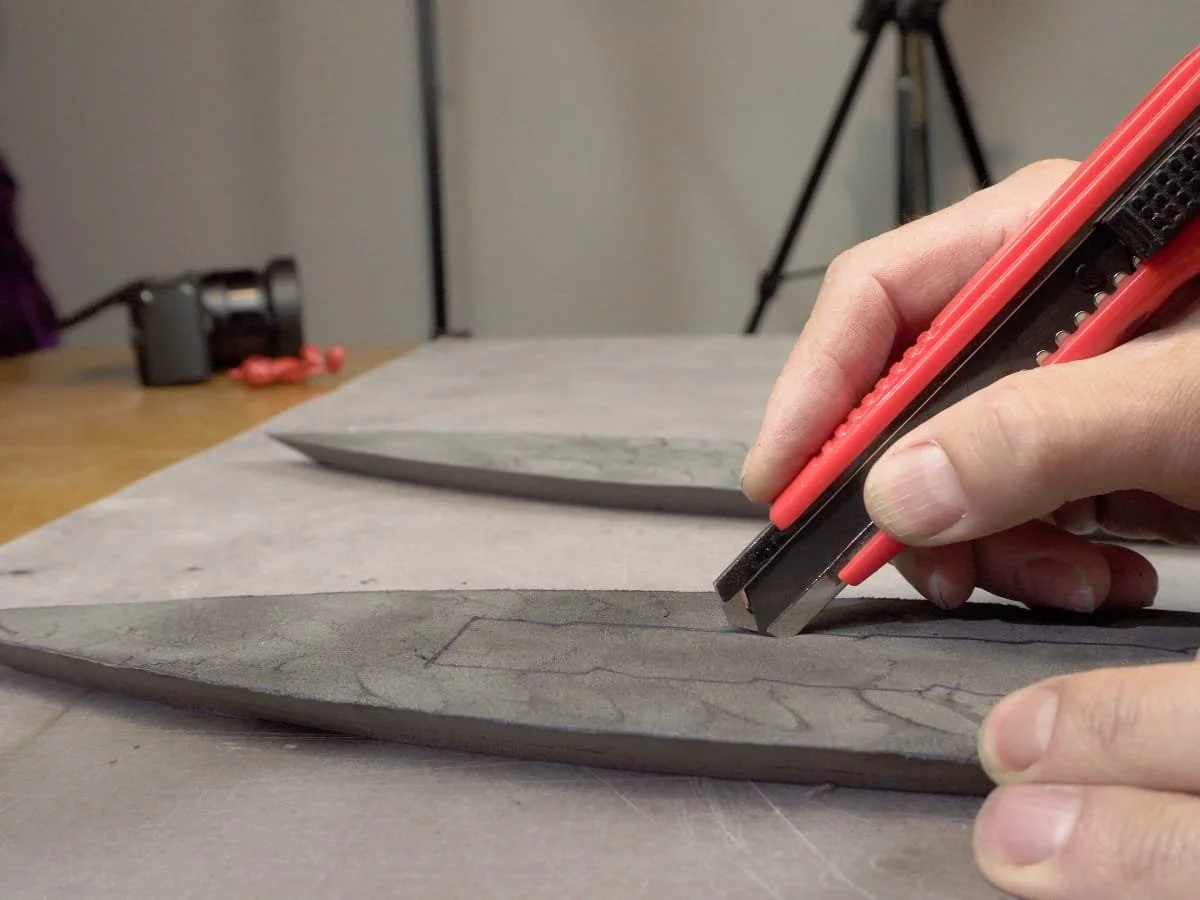 cutting only 5mm deep on foam