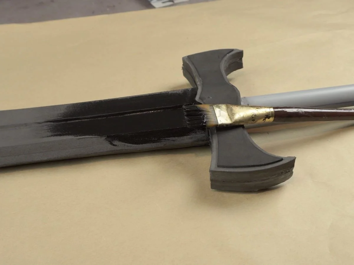 painting the cosplay sword blade black