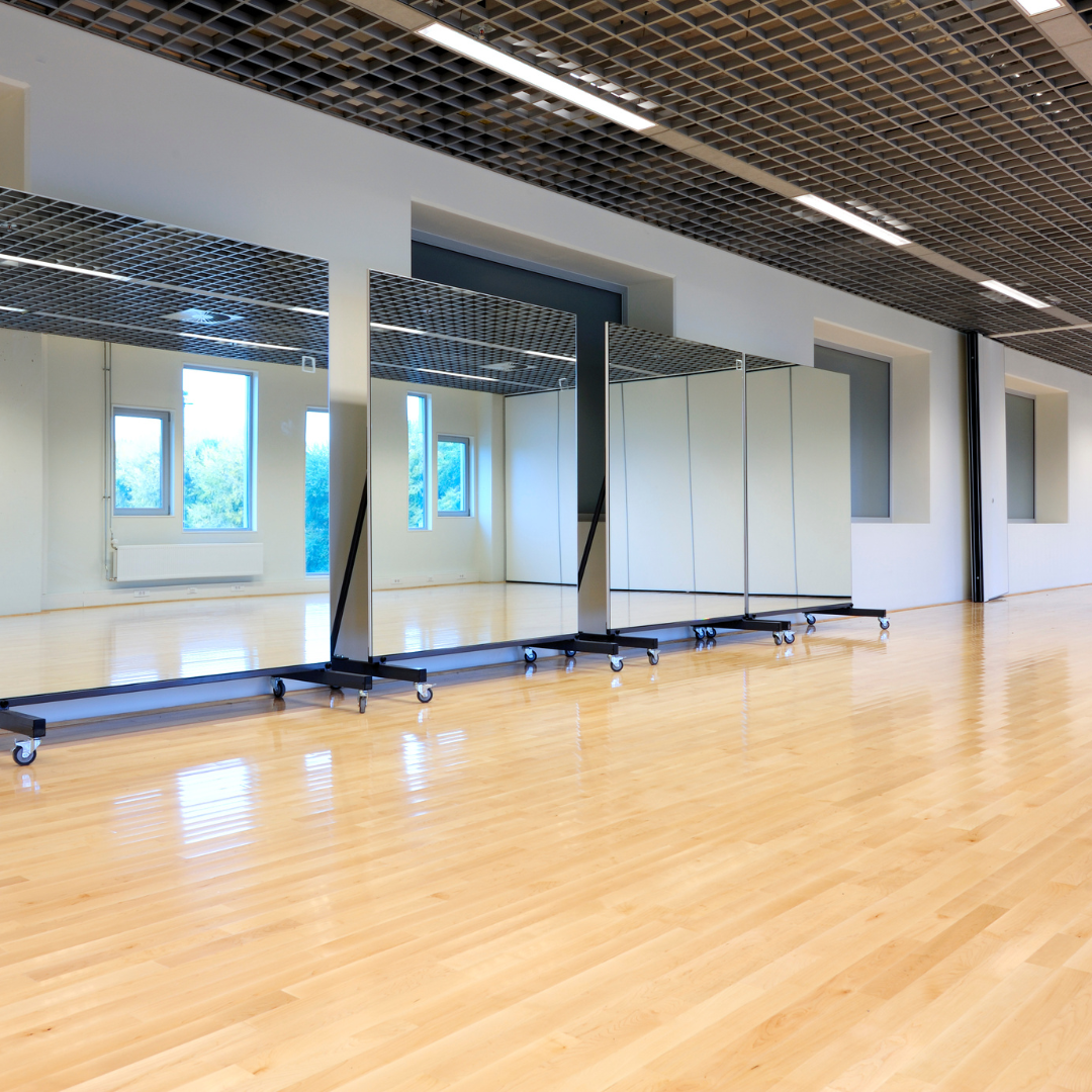 Wood dance floor installation in Oregon.