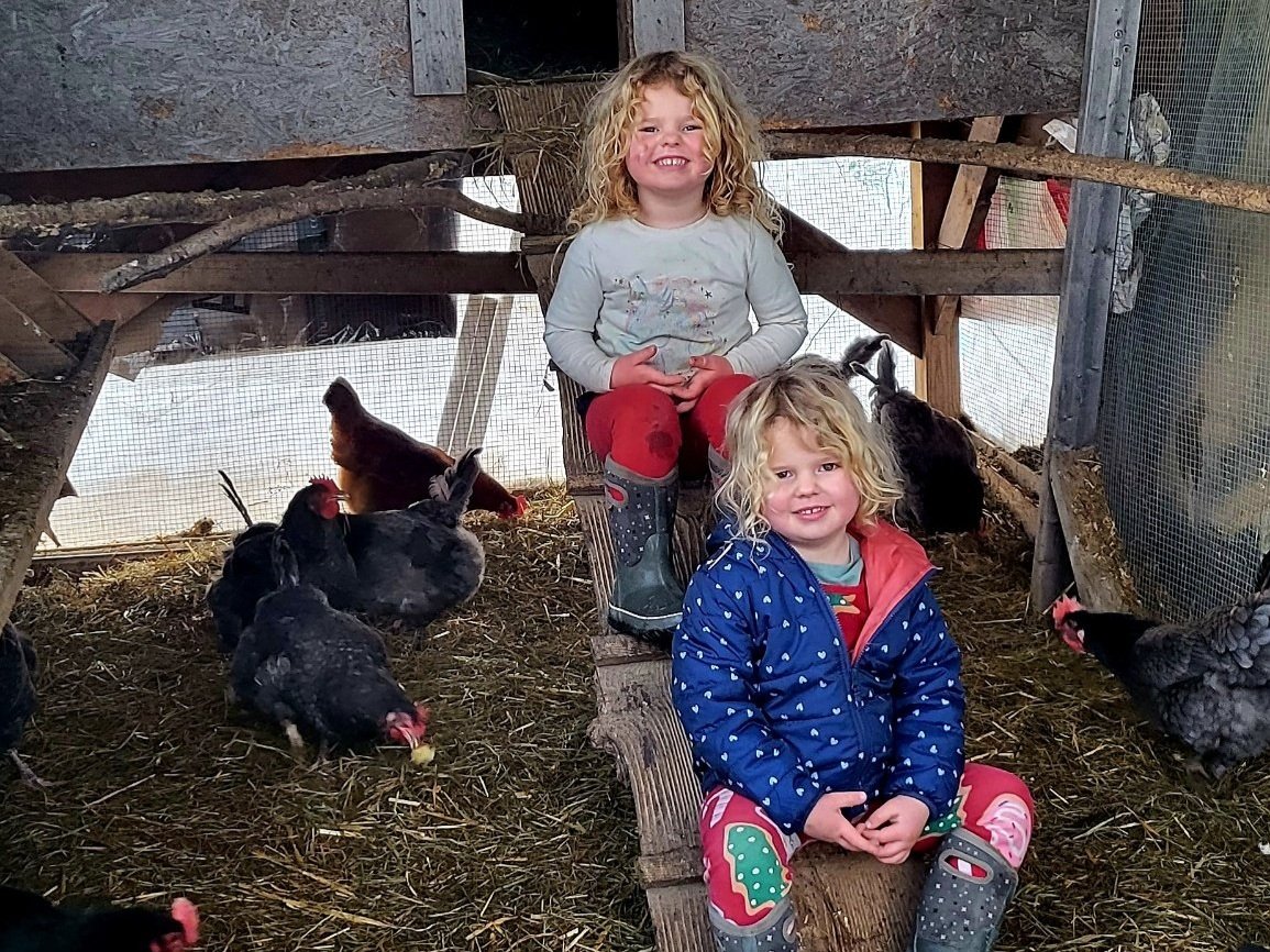 The girls love collecting Eggs