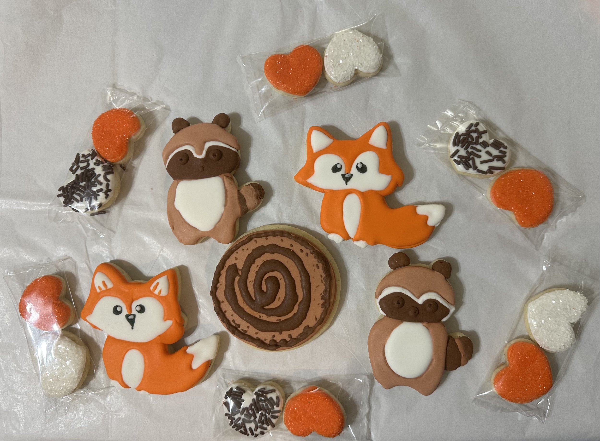 Woodland Animals $60 per dz - Add color matching minis $15 per dz