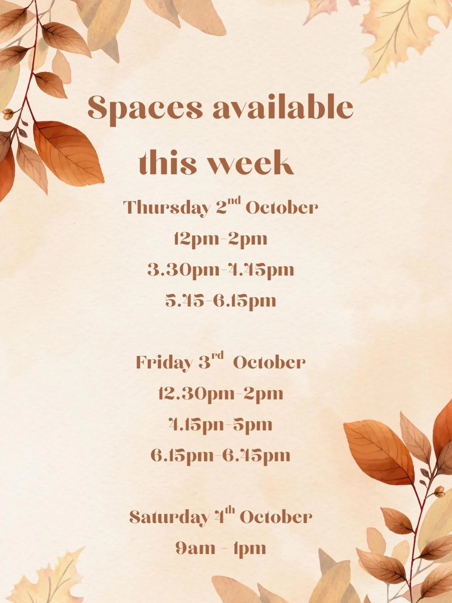 🍂 We have spaces available this week @naturalbeautybexhill 🍂 We would love to see you.. check out our amazing offer on our App to book online 24/7 or of course pop us a call or message @naturalbeautybexhill  #littlecommon #beauty #beautysalon
