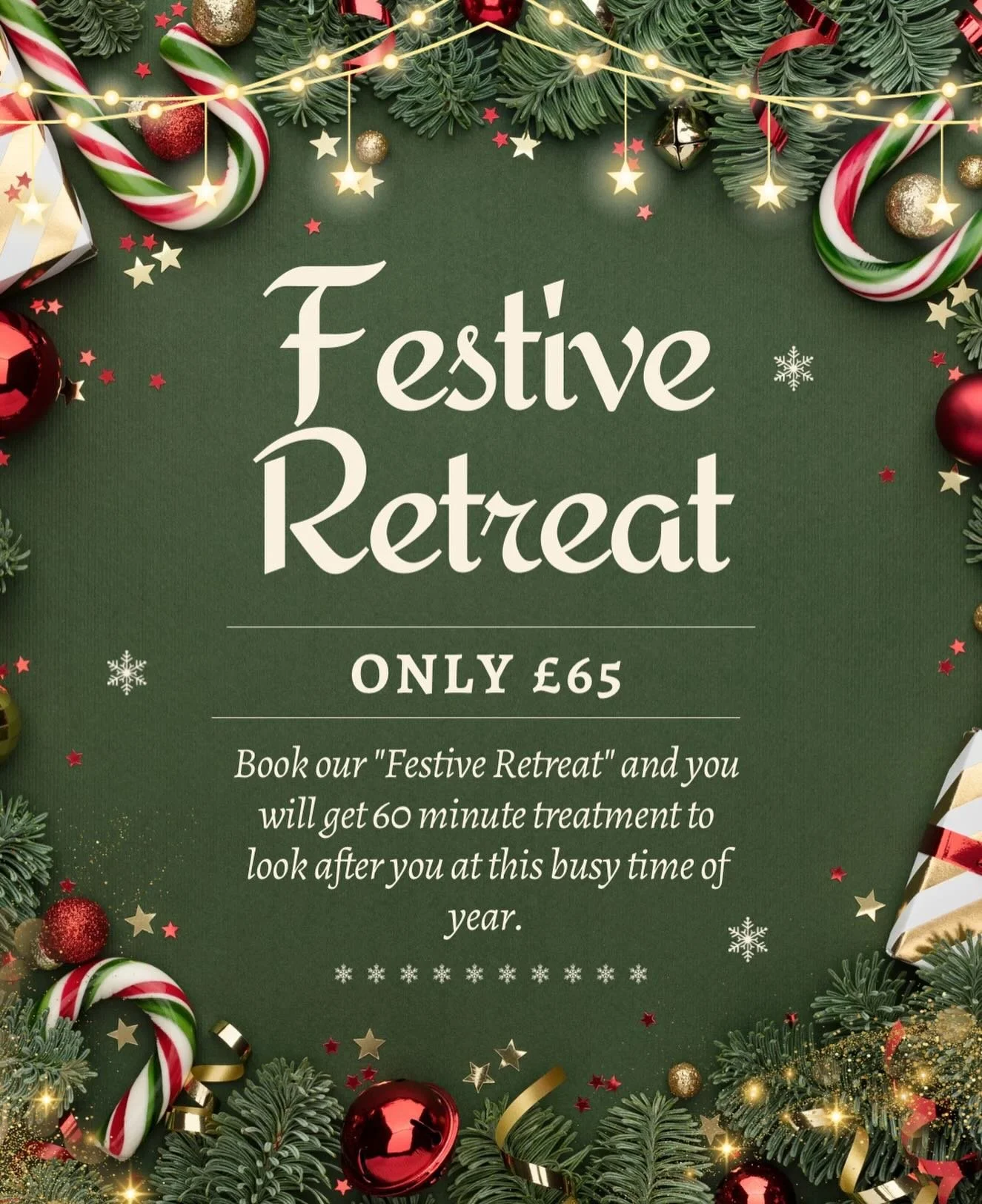 It&rsquo;s back for another year!! We know how much you all loved our Festive retreat last year - a gift from us to you ✨
🎄 Our festive Retreat Offer Package 🎄Look after yourself this season x with only two weeks until christmas emotions and stress