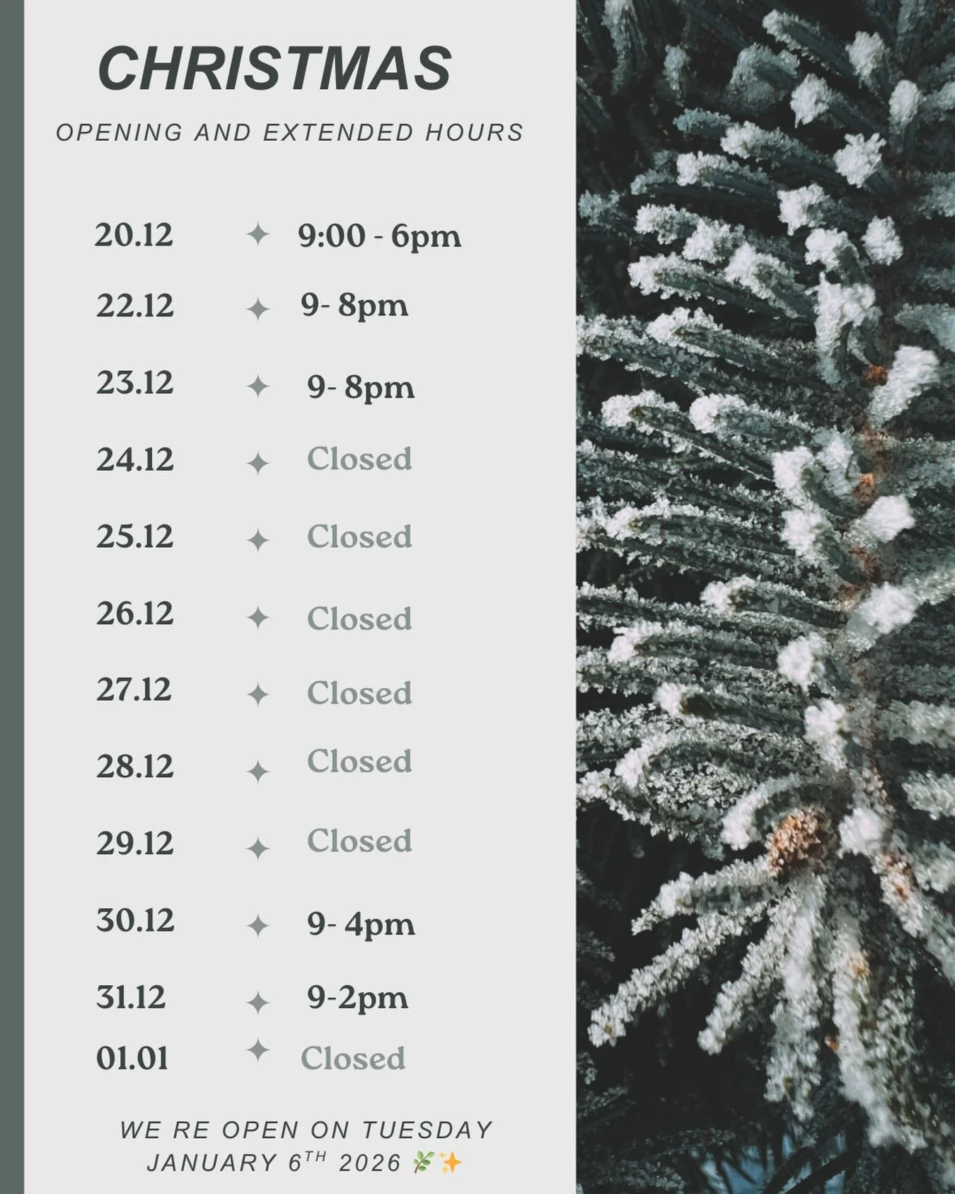 🎄 Natural Beauty Christmas opening and extended hours 🎄 - please do reach out to me directly zara@naturalbeautybexhill.co.uk if you need us but can see we are fully booked or even if your struggling to get through on our phones due to us all being 