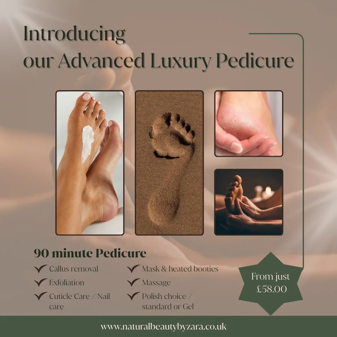 Step into pure indulgence with our Brand New Luxury Pedicure Treatment ✨👣

Treat your feet to the ultimate pampering experience, including expert callus and hard skin removal, detailed cuticle and nail care, a relaxing soak and exfoliation, nourishi
