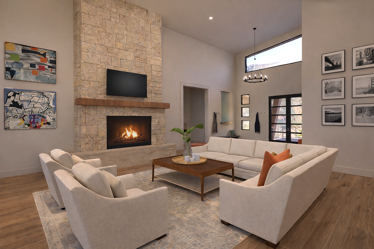 New Home Construction Design Living Room