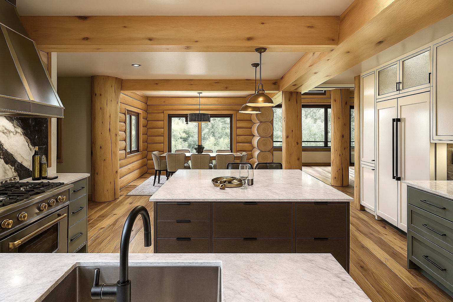 Log Home Kitchen Remodel