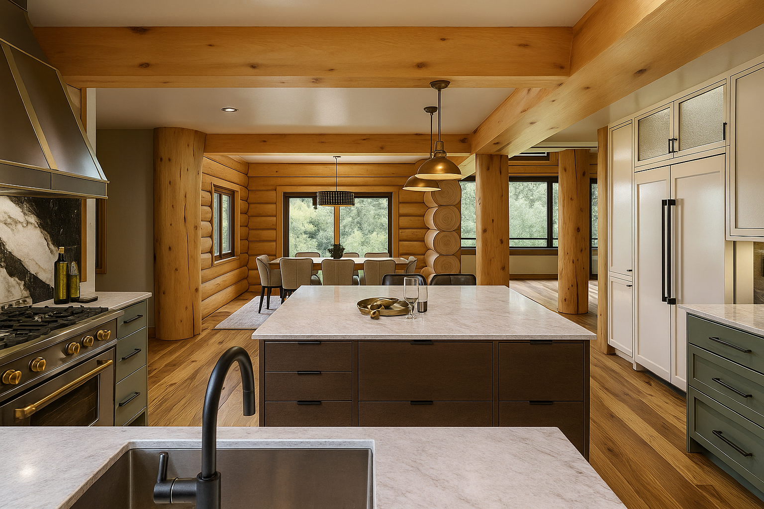 Log Home Kitchen Remodel