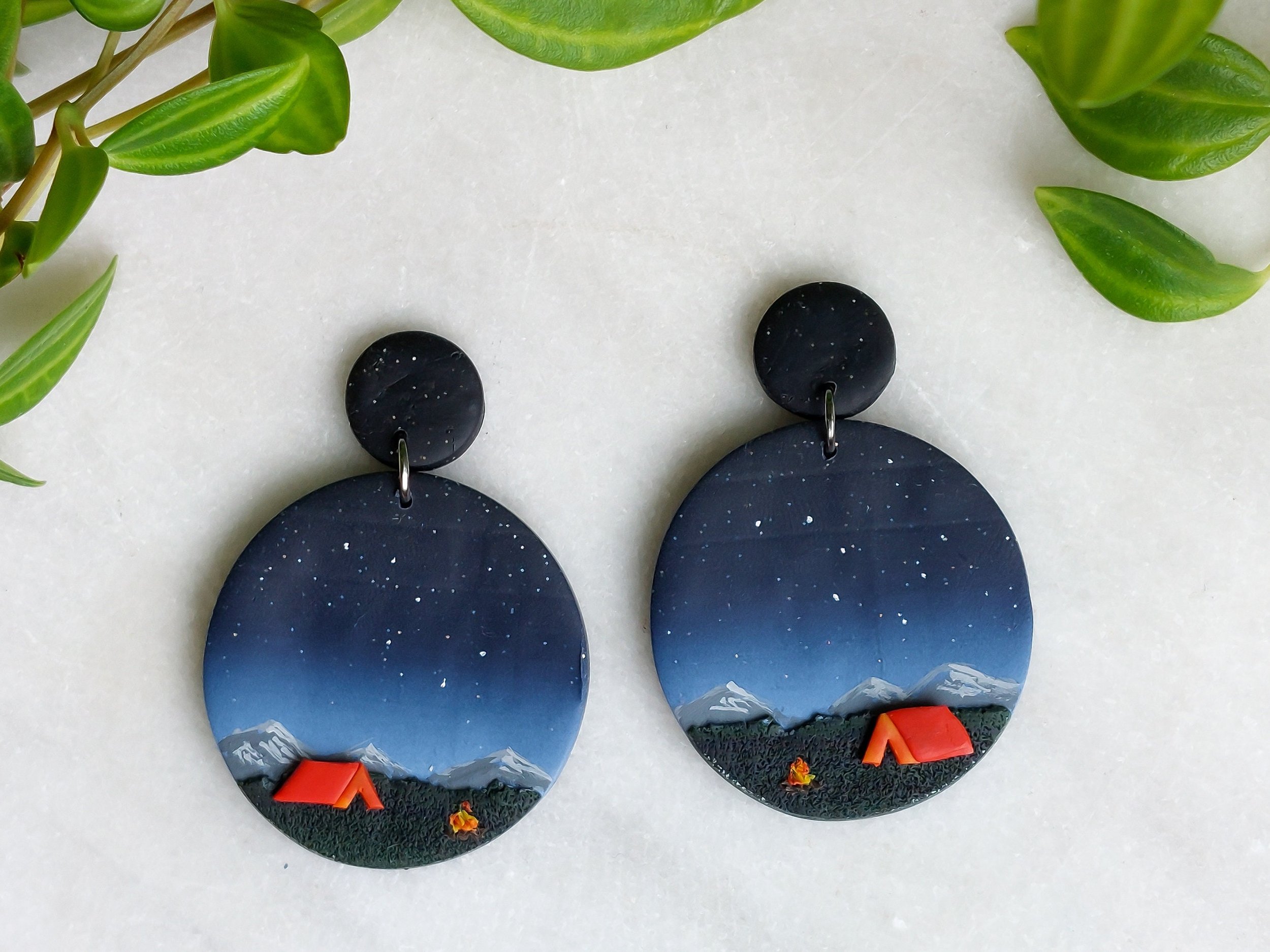 Camping Under the Big Dipper Constellation Earrings