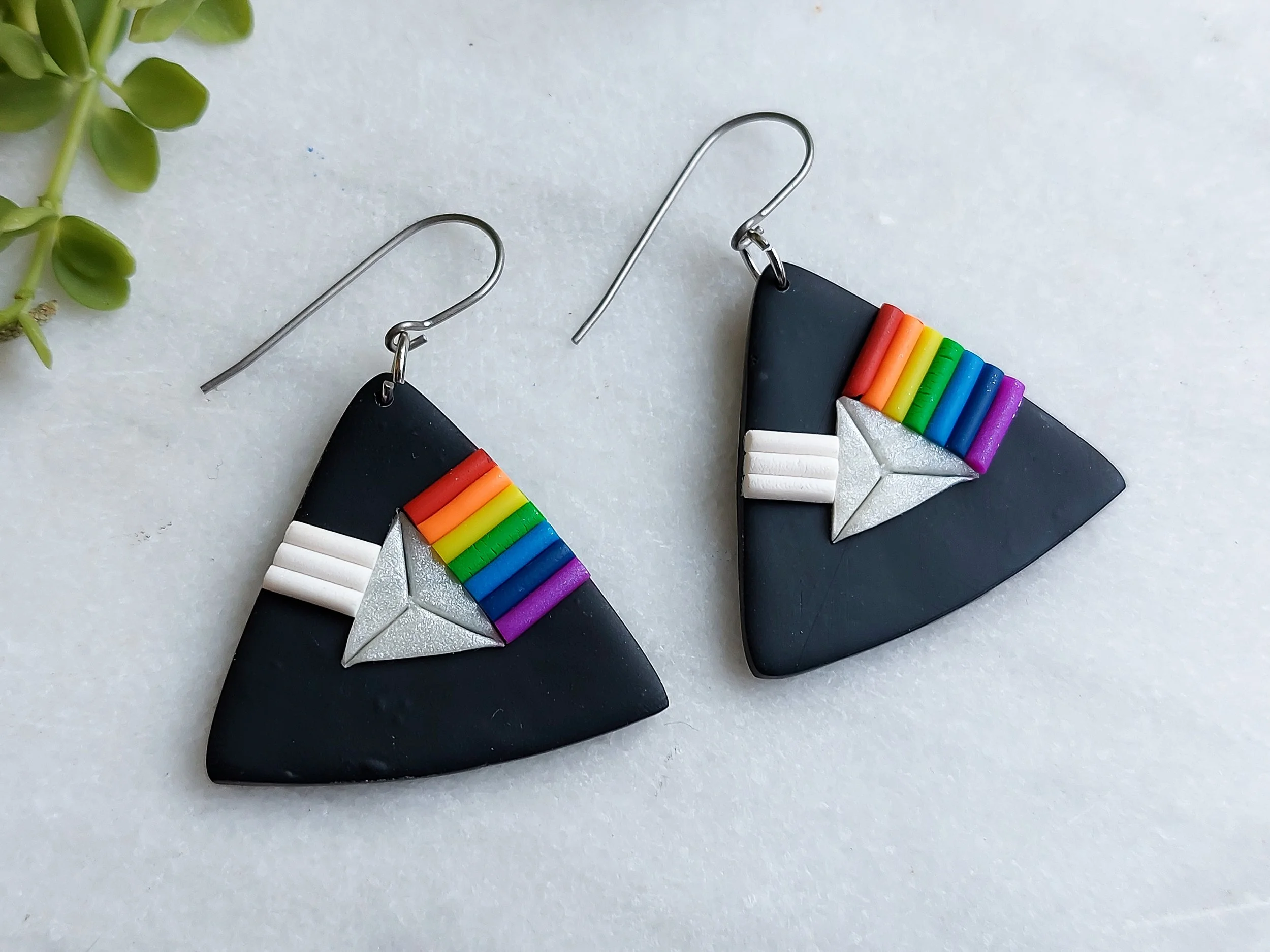 Rainbow Prism Teacher Earrings